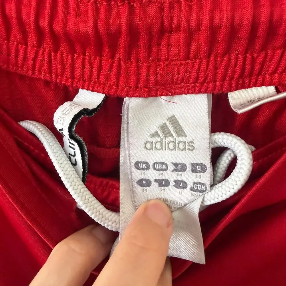 Red Adidas shorts